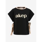 Akep Kadın T-Shirt, Siyah, M, TSKD05204
