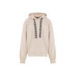 Akep MFKD03206 Ekru Kapüşon Yaka Desenli Kadın Sweatshirt