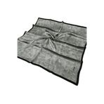 Aker Bulut Desen Krep Saten (Sura) İpek Eşarp - Koyu Gri - Siyah - 7208701-374
