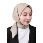 Aker Elegance Monogram Eşarp - Açık Taş 933