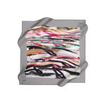 Aker Gri Karma Desen Tivil Ipek Eşarp 8808713-971, Karışık, 90X90