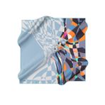 Aker Mavi Kadın Geometrik Eşarp 8550713922