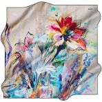 Aker Nostalji Sura Ipek Eşarp 8049-311 - 90 x 90 cm - Renkli