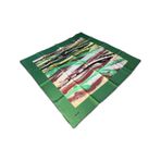 Aker Yeşil Bordo Karma Desen Tivil İpek Eşarp 8808713-951