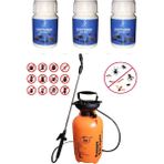 Akethrin Pro 50ML 3 Adet/akrep Çiyan Kırkayak Ilacı / 5lt Basınçlı Ilaçlama Pompası / Eldiven H.