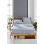 Akfil Kumaş Lastikli Fıtted Yastıklı Çarşaf Seti - 180x200 - Mavi