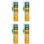 Akfix 4 Adet Genel Amaçlı Şeffaf Silikon 280 Ml 1100e 0001 Beyaz 0001 Beyaz