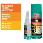 Akfix 705 Hızlı Yapıştırıcı 100 ml + 25 gr - 1 Adet