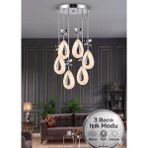 Akgül Lalin Krom 6lı Avize - 6 Başlıklı