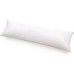 Akgün Ev Tekstili Çok Amaçlı Ortopedik Silindir Yastık Boyun Bacak Bel Destek Yastığı Boncuk Elyaf 15X50 cm - 15 x 50 cm - Beyaz