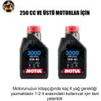 Akgüneş Motogaraj Motosiklet Yağ Bakım Seti – Uygun Fiyatlı Komple Bakım Paketi (Yağ + Filtre Seti) - MOTUL 3000 2 LT