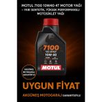 Akgüneş Motogaraj Motosiklet Yağ Bakım Seti – Uygun Fiyatlı Komple Bakım Paketi (Yağ + Filtre Seti) - MOTUL 7100 1 LT
