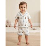 Aki Moda Kids Aki Moda Kıds Erkek Bebek %100 Pamuklutavşan Desenli Yazlık Bebek Pijama Takımı - 18 - 24 Ay - 003-Mavi
