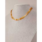 Akik Taşı YASSI Faset Kesim Kolye 6x4mm (Sabit Klipsli) (42830)