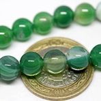Akik Taşı Yeşil 8Mm/10 Adet (7888-1)