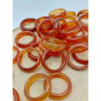 Akik Taşı Yüzük – Bal Kahve Alacalı – Faset Kesim – 6Mm Kalınlık (59910)