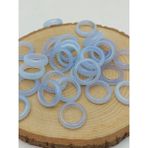 Akik Taşı Yüzük – Sisli Açık Mavi Alacalı – 6Mm Kalınlık (59944)