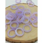 Akik Taşı Yüzük – Sisli Açık Mor Alacalı – 6Mm Kalınlık (59946)