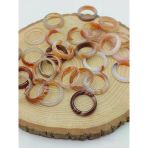 Akik Taşı Yüzük – Sisli Kahve Beyaz Alacalı – 6Mm Kalınlık (59940)
