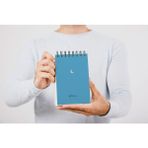 Akıllı Adam Yayınları Bloknot Defter 10 x 13,5 cm Çizgisiz Defter Karton Kapak Spiralli Defter Mavi