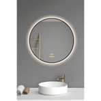 Akıllı Ayna Buhar Tutmayan Hareket Sensörlü3 Renk Ledli Banyo Aynası Duvar Ofis Lavabo Aynası 75 Cm