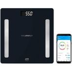 Akıllı Bluetooth Tartı Baskül, Yağ Ölçer, Sağlıklı ve Kolay Kullanım Siyah - Ahşap