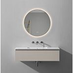 Akıllı Buhar Tutmayan 3 Renk Ledli Gümüş Çerçeveli Banyo Aynası Lavabo Aynası 70 Cm Çok Renkli