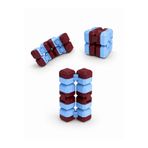 Akıllı Cep Dünyası Bordo Mavi Taraftar Renk Infinity Cube - Sonsuz Küp & Hareketli Stres Küpü