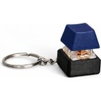 Akıllı Cep Dünyası Keycap Tuş Anahtarlık - Blue Switch - Stres Atıcı - Tık Tık Tuş Basma Hisli - Lacivert