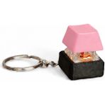 Akıllı Cep Dünyası Keycap Tuş Anahtarlık - Blue Switch - Stres Atıcı - Tık Tık Tuş Basma Hisli - Pembe