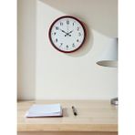 Akıllı Durak 36 cm Kırmızı Dekoratif Duvar Saati