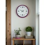 Akıllı Durak 36 cm Pembe Modern Duvar Saati