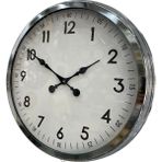 Akıllı Durak 60 cm Krom Metal Dekoratif Duvar Saati