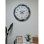 Akıllı Durak Asil Motif Krom 40 cm Metal Duvar Saati