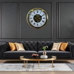 Akıllı Durak Aurelius Gold 60 cm Çarklı Duvar Saati