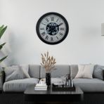 Akıllı Durak Black Atlas Series 60 cm Çarklı Duvar Saati