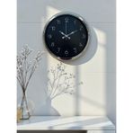 Akıllı Durak Dekoratif ve Şık 40 cm Krom Metal Duvar Saati