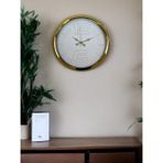 Akıllı Durak Elegant White Gold 40 cm Metal Duvar Saati