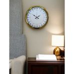 Akıllı Durak Gold 40 cm Metal 24 Saat Göstergeli Özel Tasarım Duvar Saati