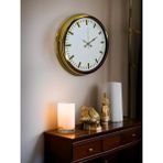 Akıllı Durak Gold & White Lüks Tasarım 40 cm Gold Metal Duvar Saati