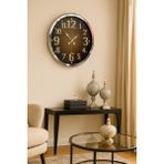 Akıllı Durak Krom Işıltılı Zaman 52 cm Metal Duvar Saati