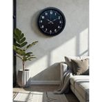 Akıllı Durak Pure Dark Black 40 cm Metal Duvar Saati