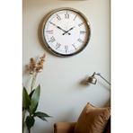 Akıllı Durak Roma Zarafeti Krom 52 cm Metal Duvar Saati