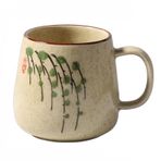 Akıllı Kupa Kahve Kupası Benzersiz Japon Retro Tarzı Seramik Bardaklar 380 ml/13 oz Fırın Değişimi Sır Porselen Kahvaltı Kupası Arkadaşlar için Yaratıcı Hediye Süt Çay Bardağı (Boyut: 380 ML, Renk: