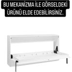 Akıllı Mobilya Yatay Açılır Ahşap Kasa Duvar Yatağı Mekanizması (Kendi Duvar Yatağını Yap) - 90x190