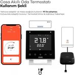 Akıllı Oda Termostatı V5, Wi-Fi Kablosuz Kombi Klima Kontrolü, Beyaz
