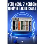 Akıllı Saat 7 Kordon Hediyeli Takvim Alarm Nabız Ölçer Bildirim Görme Sesli Görüşme