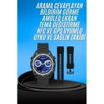 Akıllı Saat Çelik Kordonlu Amoled Ekran Android İos Uyumlu Çağrı Cevaplayabilen