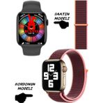 Akıllı Saat Nfc Özellikli Wacht 8 Pro Bt Konuşma Özellikli Akıllı Saat Hasır Kordon - 45 mm - Bordo