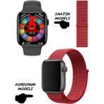 Akıllı Saat Nfc Özellikli Wacht 8 Pro Bt Konuşma Özellikli Akıllı Saat Hasır Kordon - 45 mm - Kırmızı